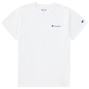 Champion冠军短袖男2025夏季新款圆领T恤印花logo潮牌女圆领刺绣