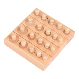 蒙特蒙台梭利蒙氏感官早教教具婴幼儿童益智玩具家庭版插座圆柱体