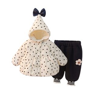 女童加绒套装秋冬款2026新款洋气儿童冬季时髦加厚女宝宝时尚冬装