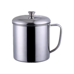 口杯304不锈钢茶缸子漱口马克杯幼儿园儿童带盖小水杯保温杯茶杯