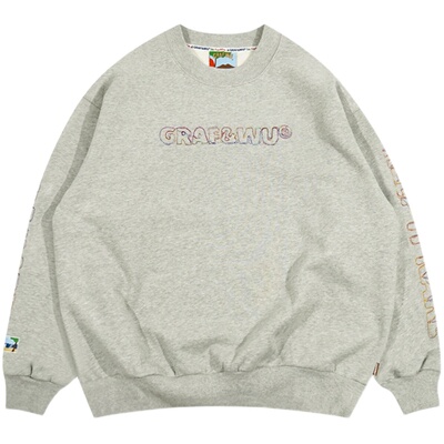 GRAF&WU霓虹线条圆领卫衣