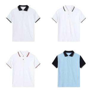 校服短袖T恤学生POLO衫初高中学生夏季棉质上衣中大童学生班服