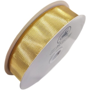 三顶正品CI金属质感丝带金色银色缎带0.6~2.5cm宽50码/卷包装辅料