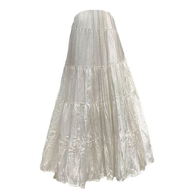 褶皱长裙宽松百搭遮跨A字半身裙