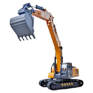 合金工程挖掘机吊车勾机钻土机铲叉车打桩模型男孩儿童玩具车套装
