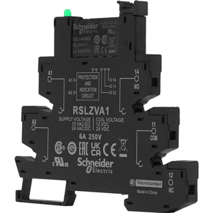 施耐德薄片式接口型继电器RSL1PVBU电磁中继RSL1AB4BD 6A超薄ZVA1