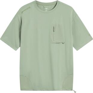 李宁户外CF溯丨短袖T恤男士新款速干凉爽圆领宽松针织休闲运动服