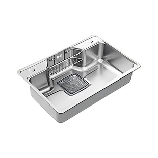 恒洁进宝盆水槽大单槽厨房304不锈钢 洗碗池纳米日式洗菜盆台下盆