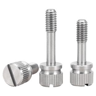 304不锈钢滚花松不脱螺丝一字槽手拧防脱GB839不脱出螺钉M4M5M6M8