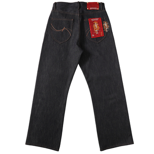 蛇年限定经纬双染16.7OZ蛇纹原浆赤耳丹宁701直筒牛仔裤 窄幅MMC