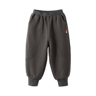 贝肽斯男童裤子女宝2026秋冬童装婴幼儿纯棉薄绒保暖卫裤休闲长裤