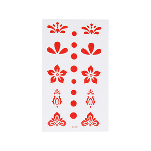 儿童眉心贴汉服花钿额贴古风女童古装额头印花纹身宝宝贴纸片防水持久