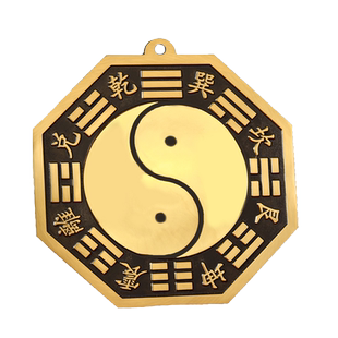 铜八卦镜凸面镜凹镜阴阳鱼黄铜太极八卦镜大号黄铜镜挂大门口凸镜