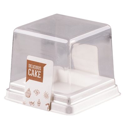 食品点心盒蛋糕托三角切块透明吸