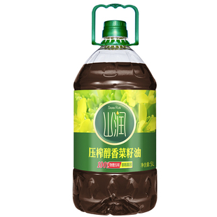 山润压榨醇香菜籽油5L浓香湖南菜油非转基因物理压榨食用油9.2 斤
