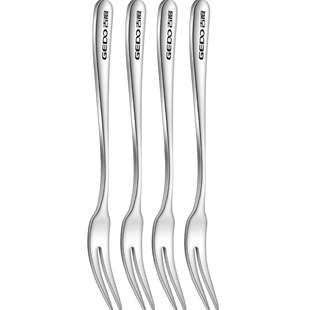 吉度水果叉加厚304不锈钢高级感甜品蛋糕小叉子儿童安全签子套装