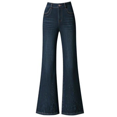 微喇长裤加绒加厚棉弹牛仔裤冬款