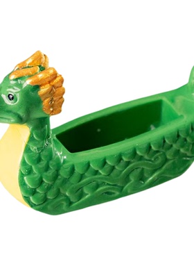 微景观食玩创意端午粽子龙舟摆件