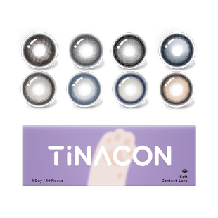 Tina媞娜美瞳日抛自然款黑色日常素颜大小直径缇娜美瞳婚礼婚纱照
