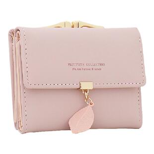 钱包女小众设计小清新学生短款钱包女折叠夹子卡包精致小巧零钱包