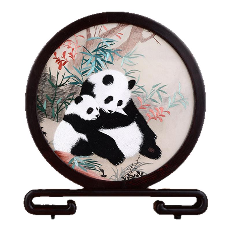 苏州苏绣摆件手工双面绣中国特色蜀绣刺绣非遗送老外伴手礼品中式