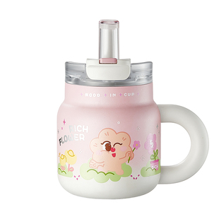 物生物巨无霸保温杯大容量吸管女生2025新款高颜值大号泡茶冰霸杯