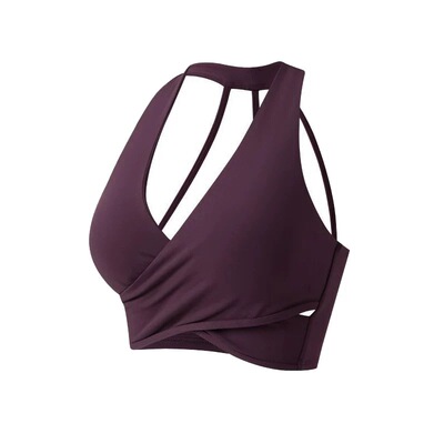 云感深V交叉瑜伽健身美背 一体固定杯防震不跑杯日常百搭普拉提