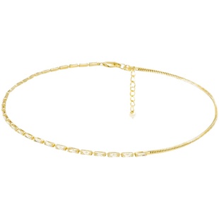 STANDii手作 简约锆石链条项链金银色百搭质感珍珠吊坠锁骨链