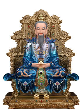 三清祖师神像道德元始灵宝天尊像体家用供奉树脂摆件道家太上老君