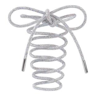 老爹鞋鞋带满钻男女款DIY改造V2K复古银色镶钻水钻圆形鞋绳带子