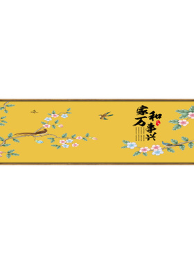新中式花鸟禅意卧室床头简约挂画