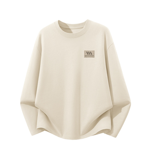 真维斯纯棉长袖T恤男春季圆领上衣男款宽松2026新款男士打底衫Q