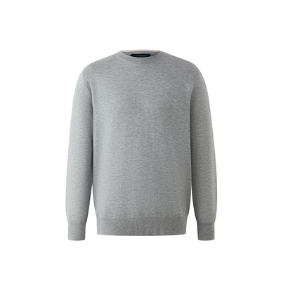 SCOFIELD男装25年秋冬新款绵羊毛圆领简约纯色商务休闲保暖毛衣