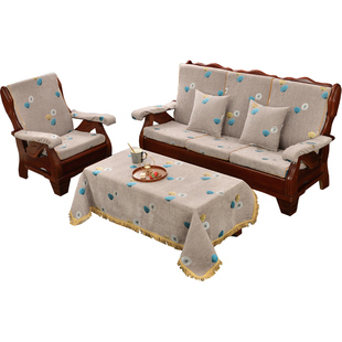 实木沙发垫带靠背红木沙发坐垫加厚海绵垫子联邦椅垫春秋椅垫防滑