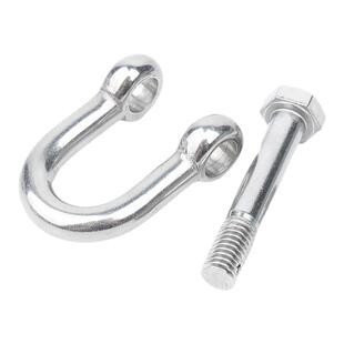 304不锈钢卸扣 D型保险U型U形带螺母起重弓型弓形美式马蹄形卸扣