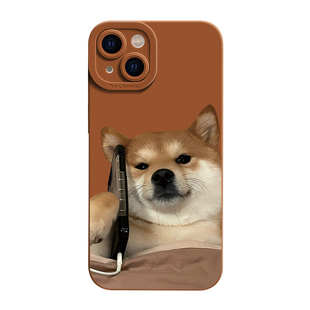 电话柴犬苹果17pro手机壳iphone15pro max男14硅胶12mini情侣16女se3防摔8plus全包7新款13创意11适mini用pro