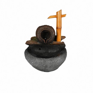 庭院流水摆件活水聚财酒店办公室茶室高级感造景装饰落地招财摆件