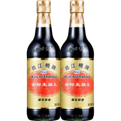 珠江桥牌金标生抽王500ml*2瓶