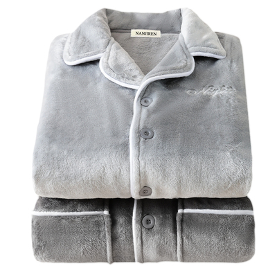 【抗静电】珊瑚绒睡衣男士加厚冬