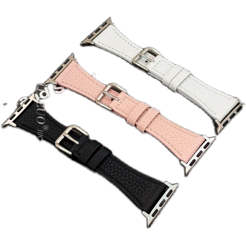 QALUO春夏新款小蛮腰小牛皮适用apple watchS11/S10表带iwatch9苹果手表se/8/7/6/5/4代41/45mm小众女生高级