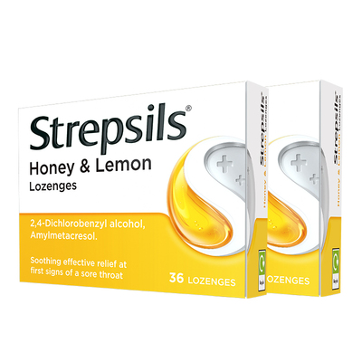 英国strepsils使立消蜂蜜润喉糖
