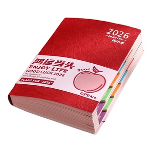 日程本2026全年计划本表新款365天一页效率手册每日日历记事本todolist时间管理手账工作学习自律打卡本定制