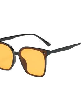 韩版黑框方形墨镜大脸显瘦