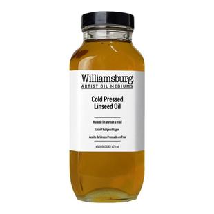 Williamsburg威廉斯堡冷榨亚麻籽油蜂蜡媒介油画底料专业调色油