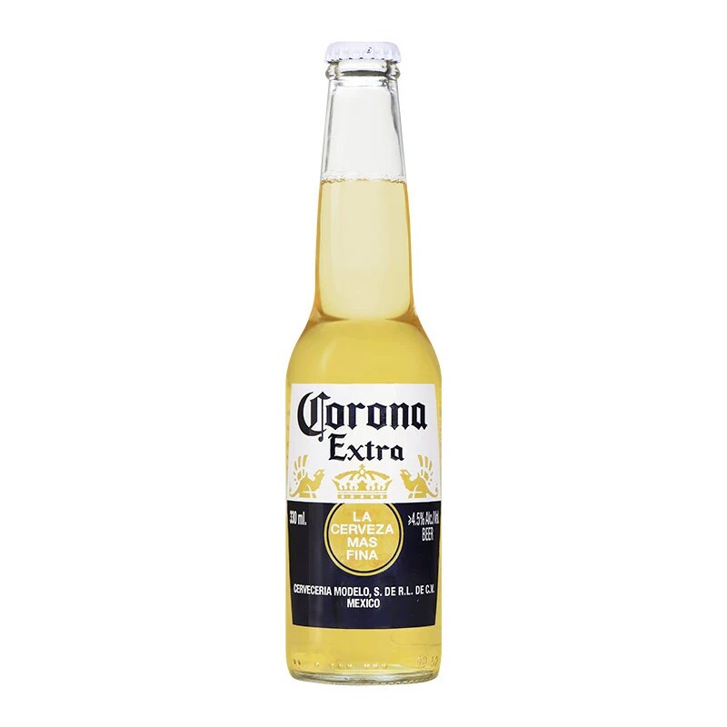 国产科罗娜特级啤酒墨西哥风味麦芽黄啤330ml*24玻璃瓶整箱4.5度