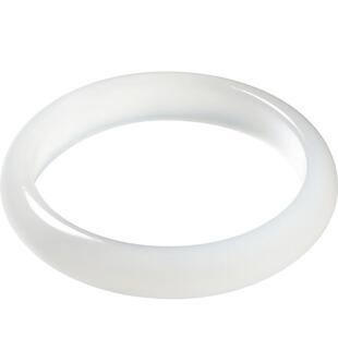 潮宏基倾玉白月光玉髓手镯子女新中式国风玉镯妇女节礼物