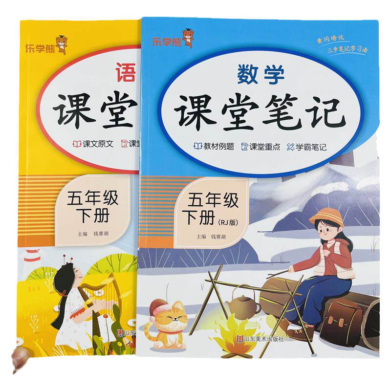 新版语文数学课堂笔记五年级下册