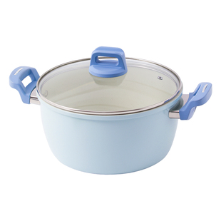 麦饭石汤锅家用炖锅不粘锅电磁炉燃气灶专用煎炒蒸煮粥泡面锅奶锅