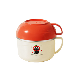 不锈钢快餐杯上班族泡面碗宿舍食堂打饭饭盆大容量吃饭专用碗学生