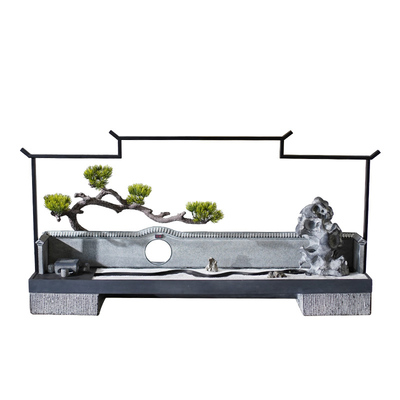 新中式禅意空间迎客松客厅玄关